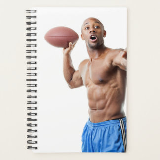 Hot Guy Sexy Shirtless Muscled Footbal Stud Planner