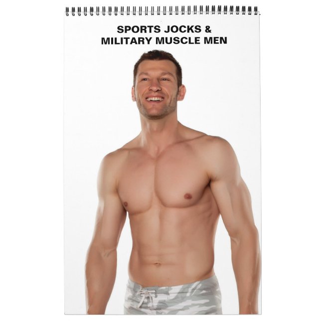Hot Guys Sports Jocks Shirtless Military Muscle Calendar (Cover)