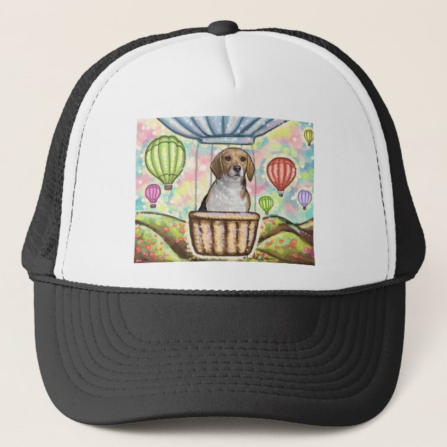 -hot hair balloon trucker hat (Front)