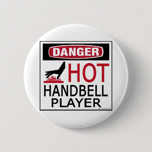 Hot Handbell Player 6 Cm Round Badge