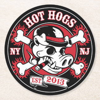 Hot Hogs™ Classic Black Coasters