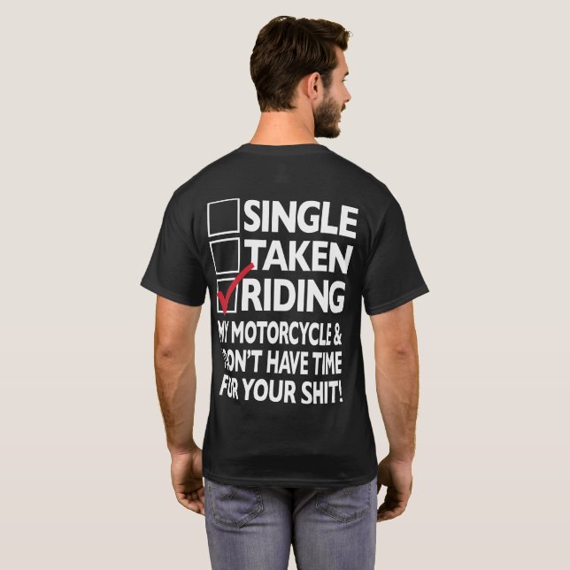 Hot Hogs™ Classic Mens Black Riding T-Shirt (Back Full)