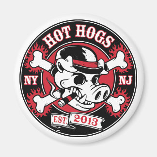 Hot Hogs™ Round Magnet