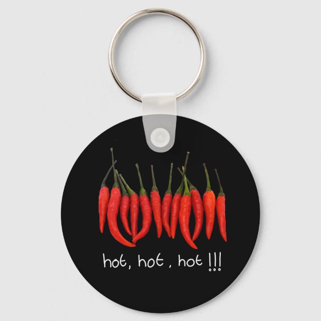 hot, hot, hot, hot chilli key chain (Front)
