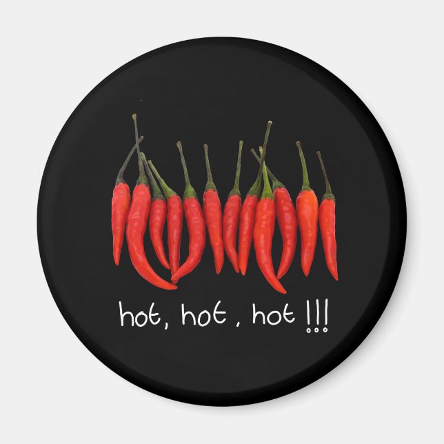 hot, hot, hot, hot chilli magnet (Front)
