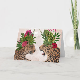 Hot House Leopards   A Pair Card