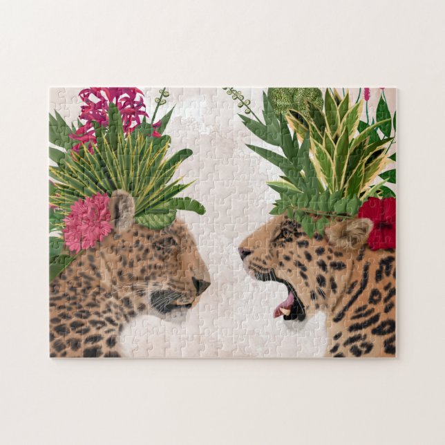 Hot House Leopards | A Pair Jigsaw Puzzle (Horizontal)