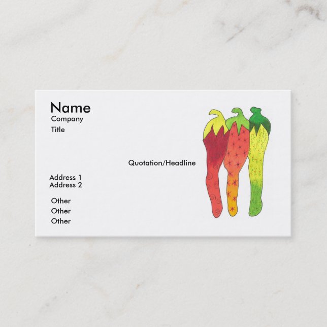Hot Impression Business Card Template (Front)