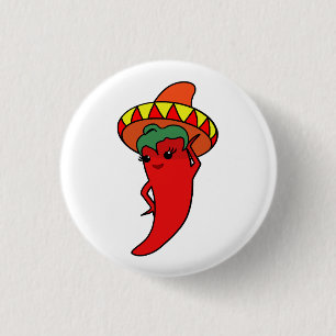 Hot Kawaii Pepper Diva 3 Cm Round Badge