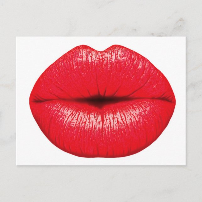 Hot kissy lips postcard (Front)