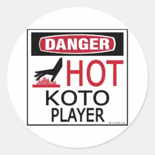 Hot Koto Player Classic Round Sticker