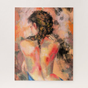 Hot Lady - Abstract Woman Body Original Painting  Jigsaw Puzzle