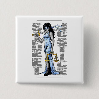 Hot Lady Justice by Street Justice 15 Cm Square Badge