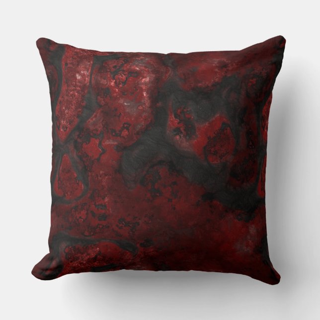 Hot Lava and Ash Stone Abstract Cushion (Front)