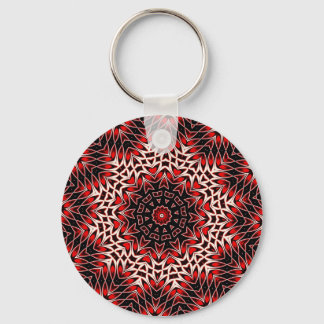 Hot Leaf Kaleidoscope Key Ring