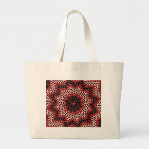 Hot Leaf Kaleidoscope Large Tote Bag