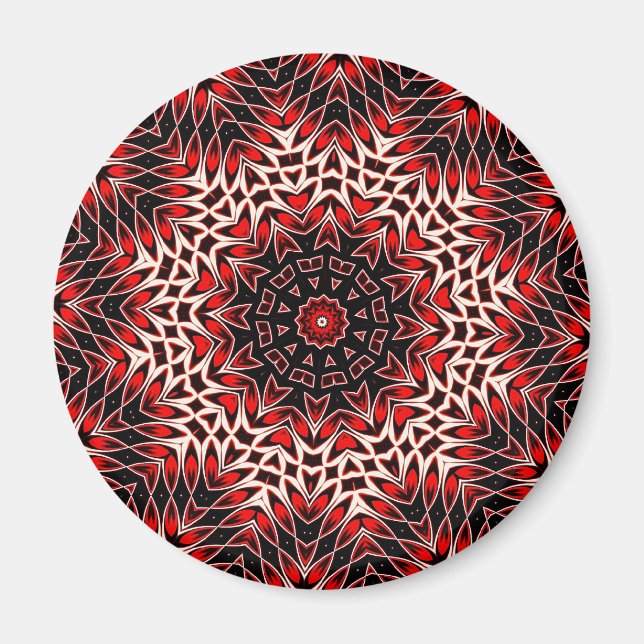 Hot Leaf Kaleidoscope Magnet (Front)