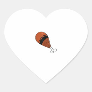 Hot Leg Day Thanksgiving funny Leg Day Turkey Gift Heart Sticker