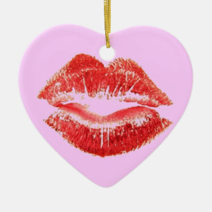 Hot Lips Ceramic Tree Decoration