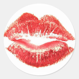 Hot Lips Classic Round Sticker