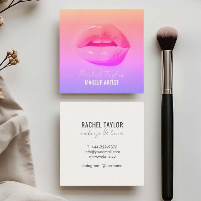 Hot Lips | Cool Graded Makeup Business Card (Creator Uploaded)
