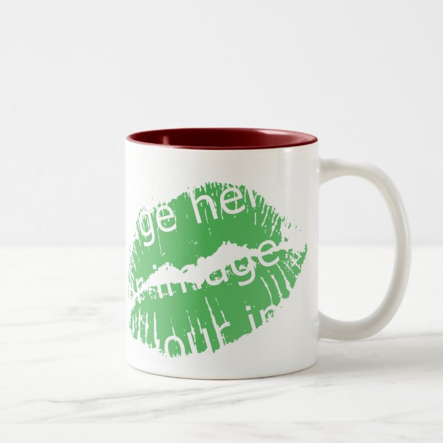 Hot Lips Effect Two-Tone Coffee Mug (Right)