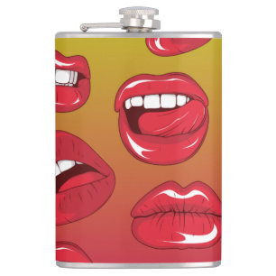 Hot Lips Hip Flask