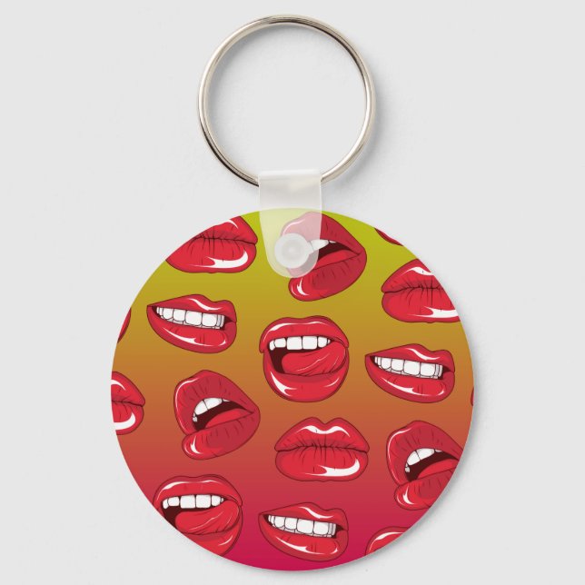 Hot Lips Key Ring (Front)