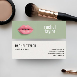 Hot Lips   Mint Makeup Business Card