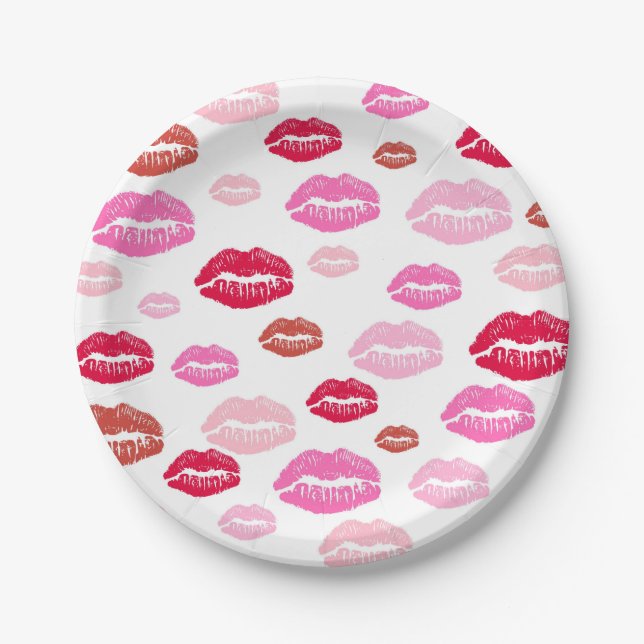 Hot Lips Paper Plate (Front)