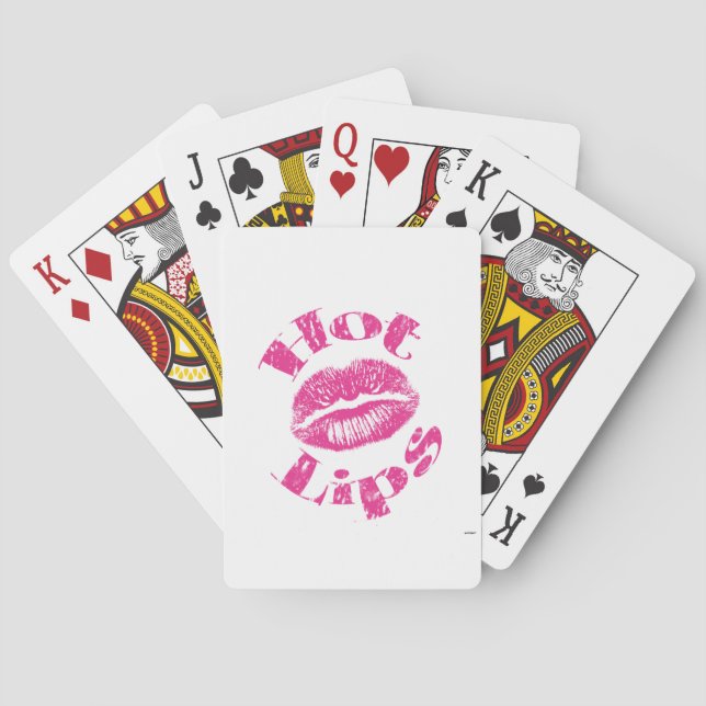 Hot Lips! Pink Lips Playing Cards (Back)