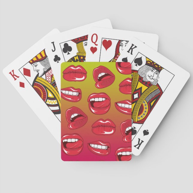 Hot Lips Playing Cards (Back)