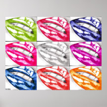 Hot Lips Pop Art Poster (Improved!)