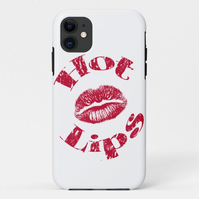 Hot Lips, Red Lips Case-Mate iPhone Case (Back)