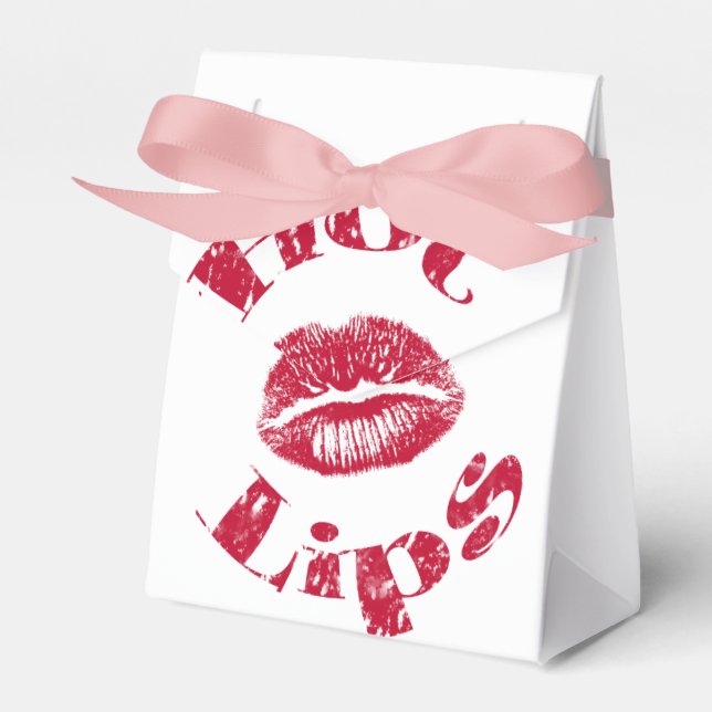 Hot Lips, Red Lips Favour Box (Front Side)