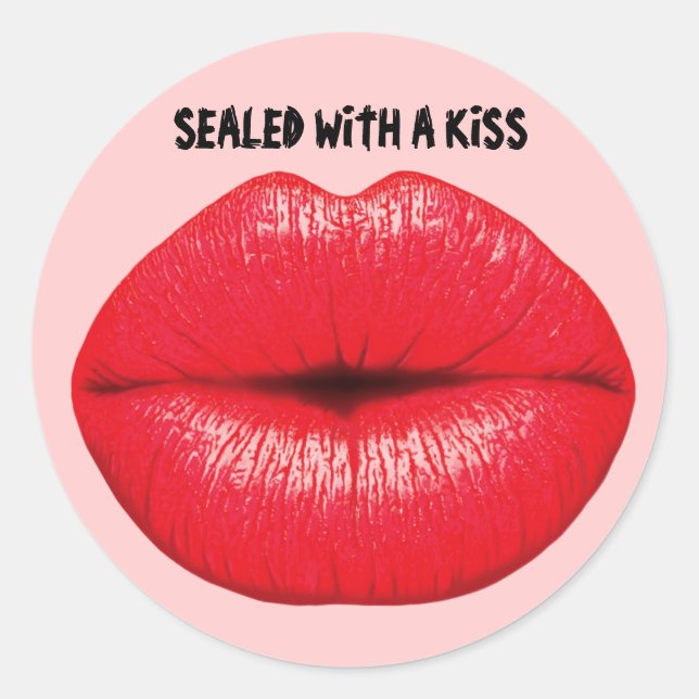 Hot lips, Sealed with a kiss stickers (Front)