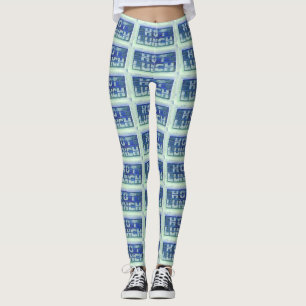 Hot Lunch in Blue and Green Leggings