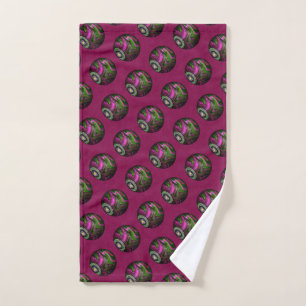 Hot Magenta Lawn Bowls, Hand Towel