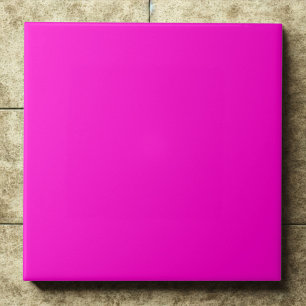 Hot Magenta Neon Accent #ff00cc Ceramic Tile