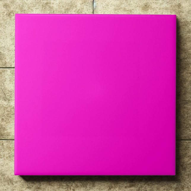 Hot Magenta Neon Accent #ff00cc Ceramic Tile (Creator Uploaded)