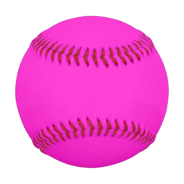 Hot Magenta Solid Colour Baseball (Front)