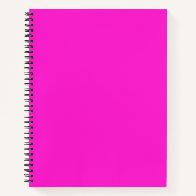 Hot Magenta Solid Colour Notebook (Front)