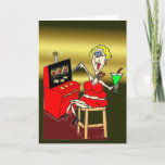 HOT MAMA SLOT MACHINE MARTINI BIRTHDAY CARD<br><div class="desc">HOT MAMA COLLECTION,  NETTA'S ART</div>