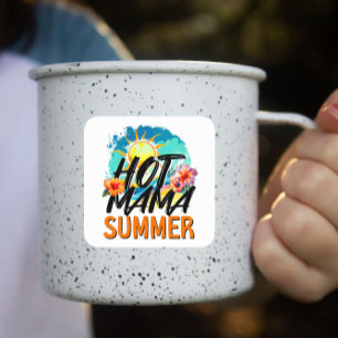 Hot Mama Summer Square Sticker