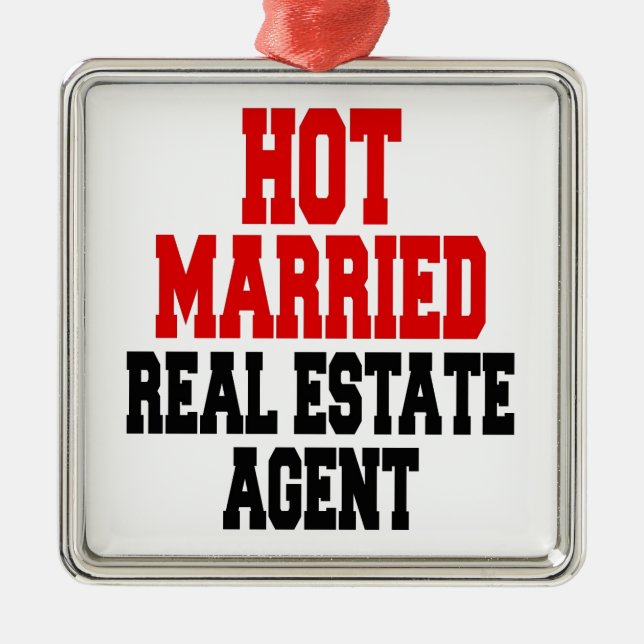 Hot Married Real Estate Agent Metal Tree Decoration (Front)