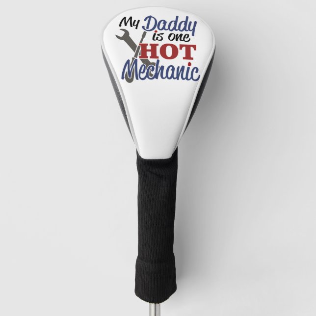 Hot Mechanic Dad Golf Head Cover (Front)