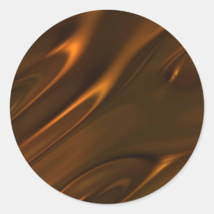 Hot Melted Liquid Chocolate Textured Classic Round Sticker