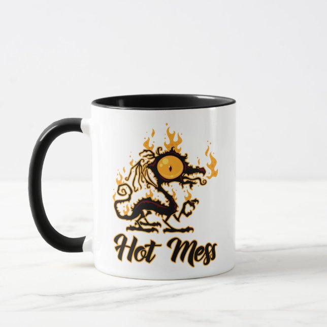 Hot Mess Crispy Dragon Mug (Left)