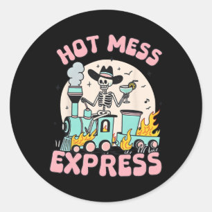 Hot Mess Express Mental Health Classic Round Sticker