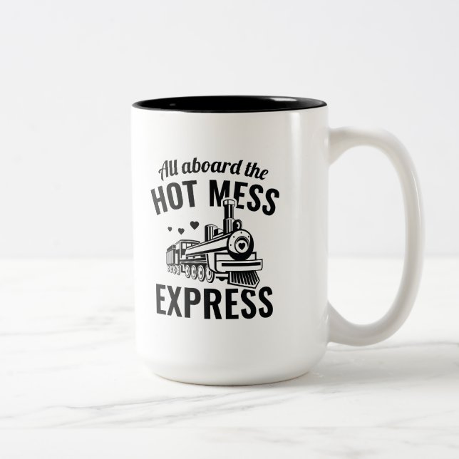 Hot Mess Express Two-Tone Coffee Mug (Right)
